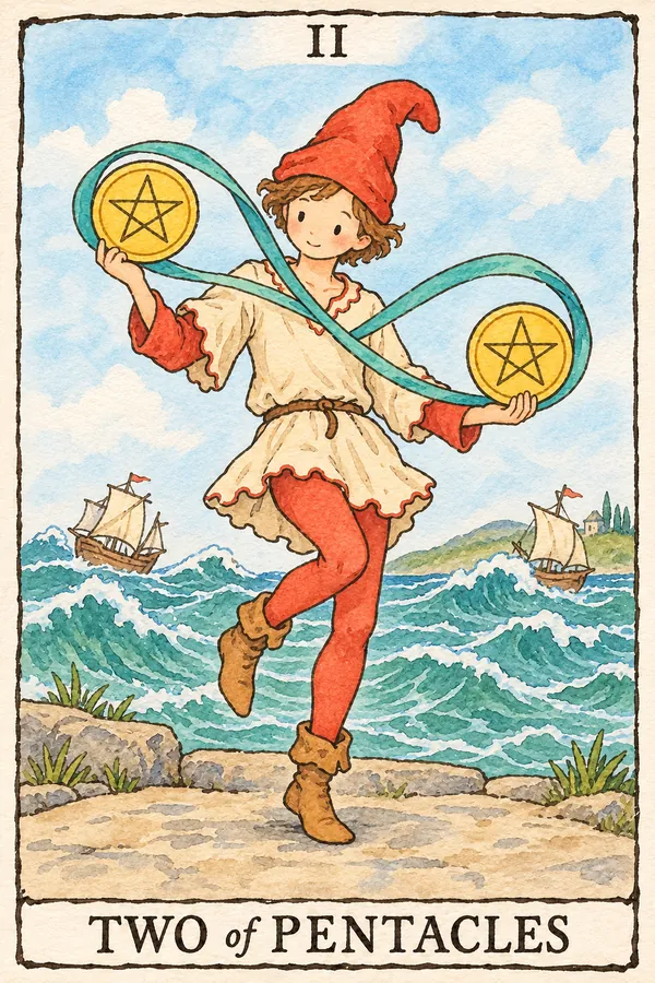 星币二 · Two of Pentacles 星币二 · Two of Pentacles