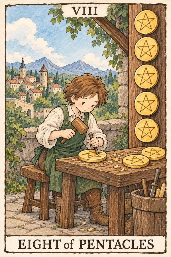 星币八 · Eight of Pentacles 星币八 · Eight of Pentacles