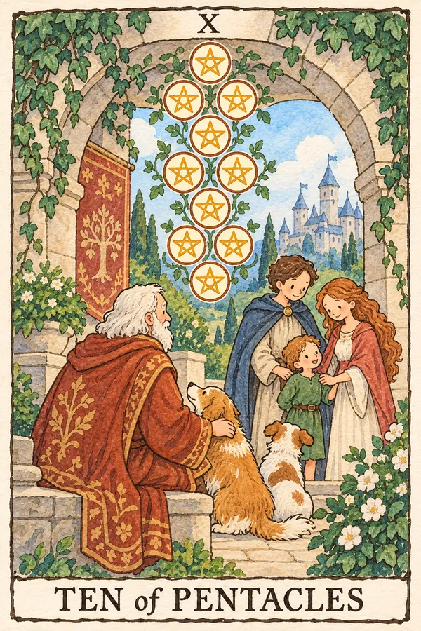 星币十 · Ten of Pentacles 星币十 · Ten of Pentacles