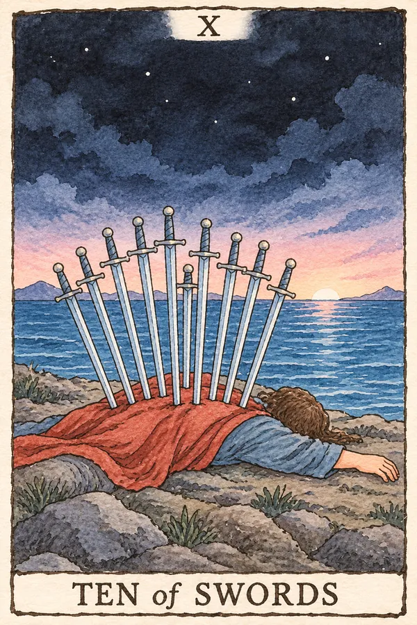 宝剑十 · Ten of Swords 宝剑十 · Ten of Swords