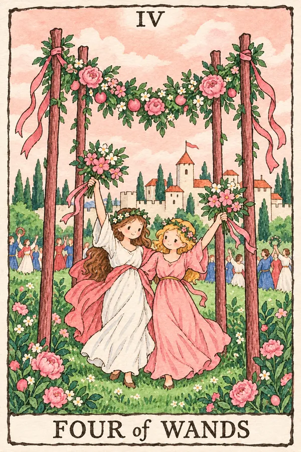 权杖四 · Four of Wands 权杖四 · Four of Wands