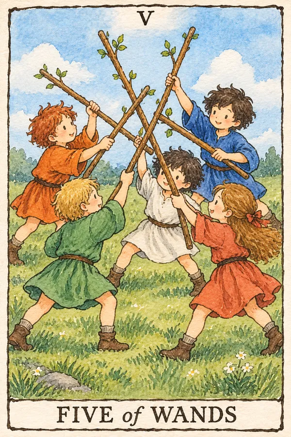 权杖五 · Five of Wands 权杖五 · Five of Wands