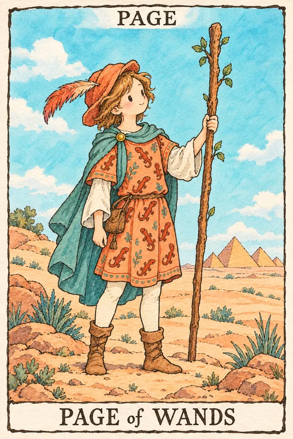 权杖侍从 · Page of Wands 权杖侍从 · Page of Wands